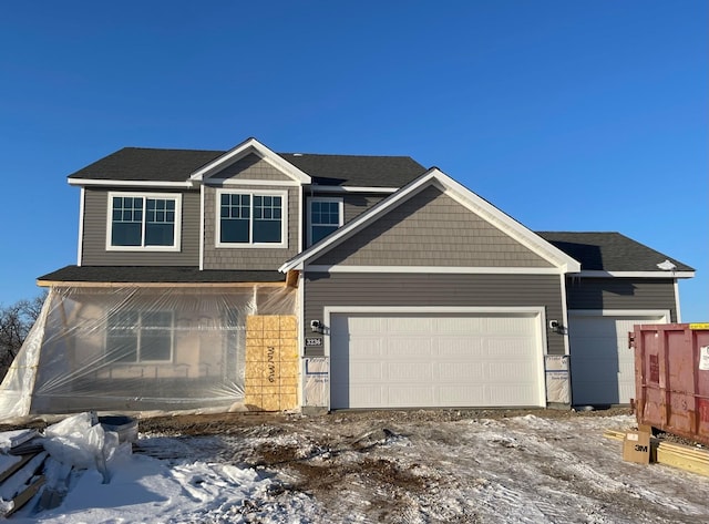 view of front of house featuring a garage