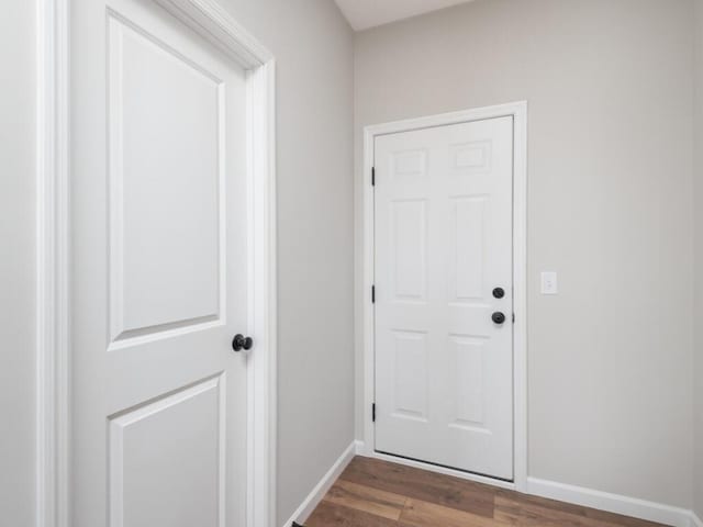 entryway featuring hardwood / wood-style floors