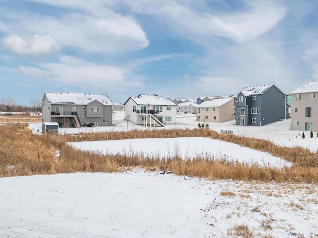 view of snowy yard