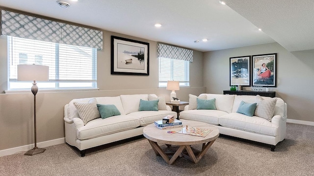 view of carpeted living room