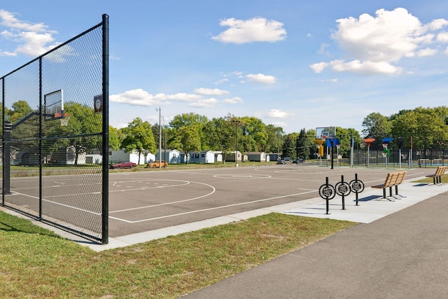 view of basketball court