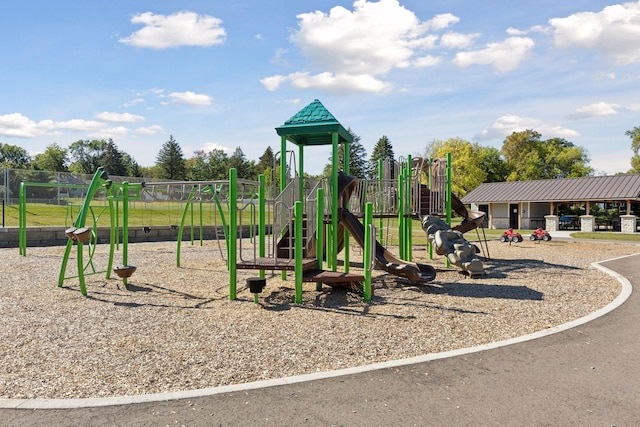 view of jungle gym