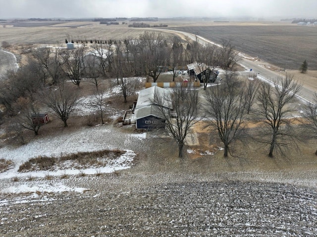 drone / aerial view with a rural view