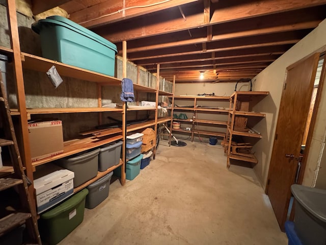 view of storage area