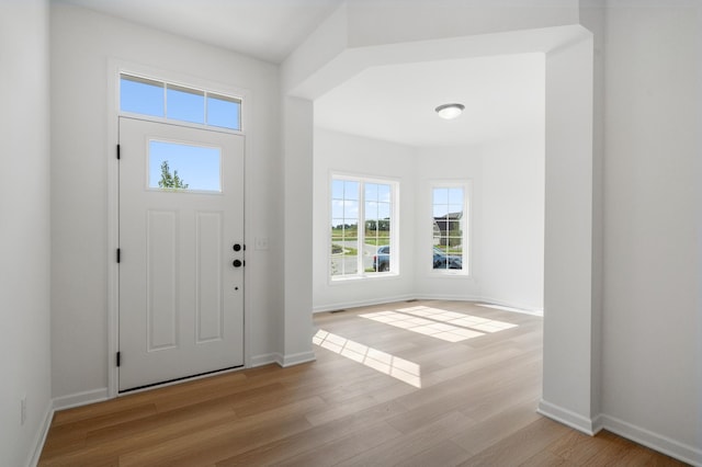 entrance foyer featuring light hardwood / wood-style floors