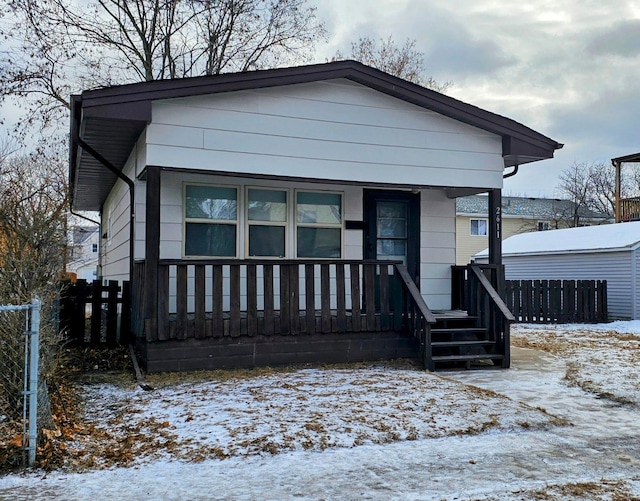 view of bungalow