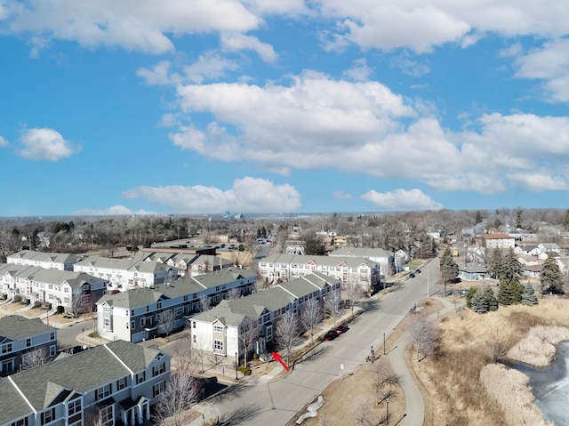 drone / aerial view featuring a residential view