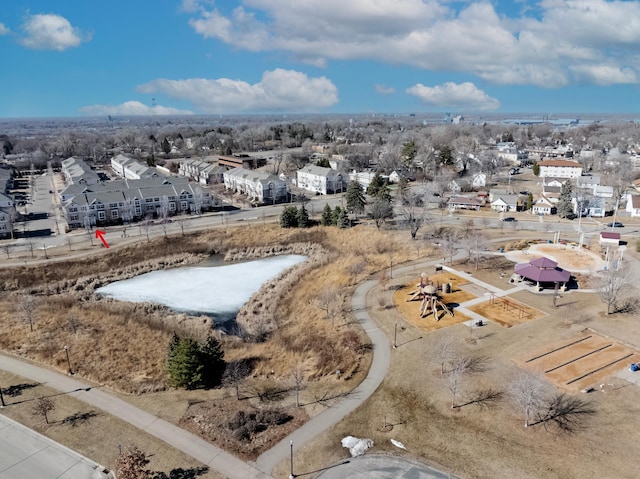 birds eye view of property featuring a residential view