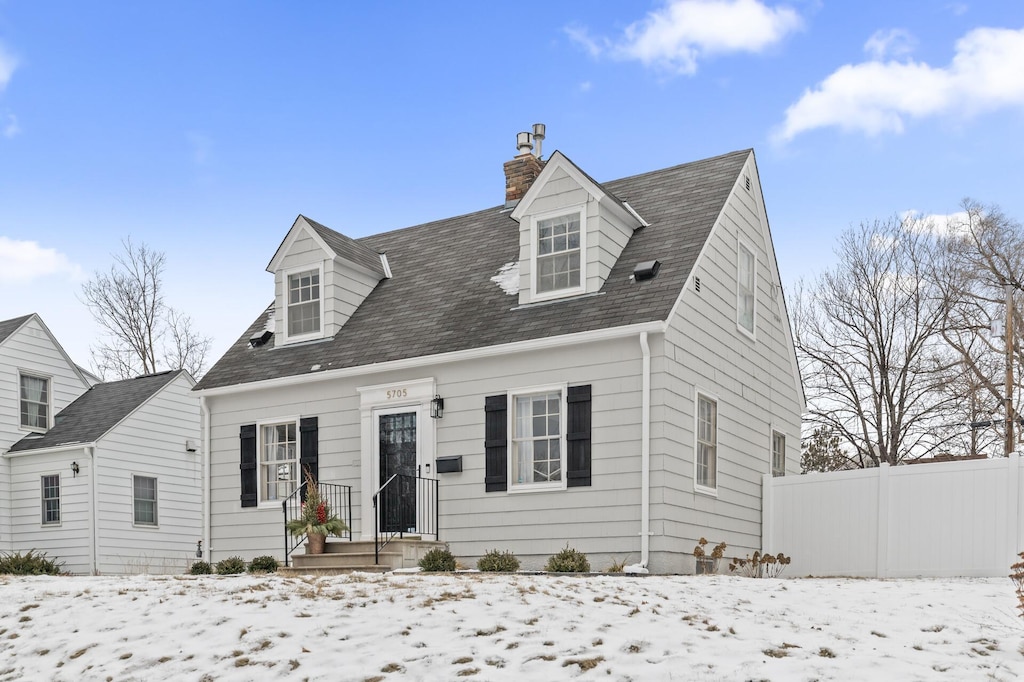 view of cape cod house