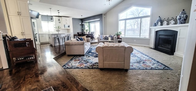 living room featuring hardwood / wood-style flooring