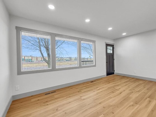 foyer featuring light hardwood / wood-style floors