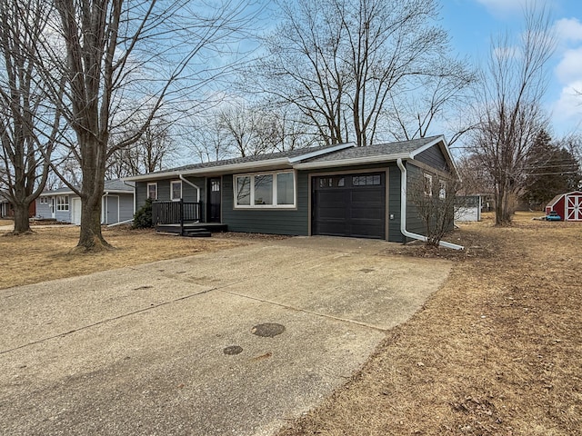 ranch-style house with a garage