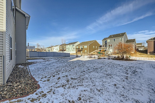 view of snowy yard