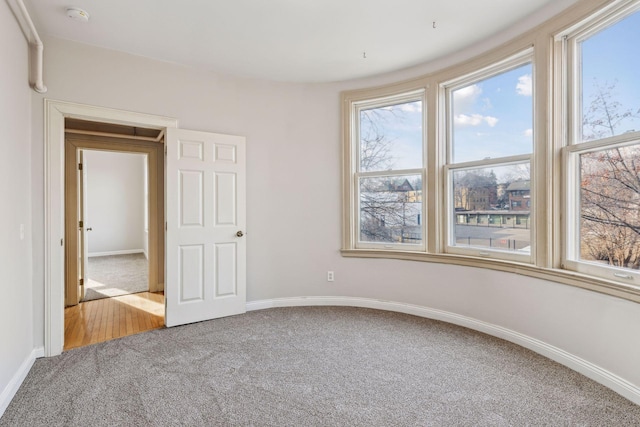 view of carpeted spare room