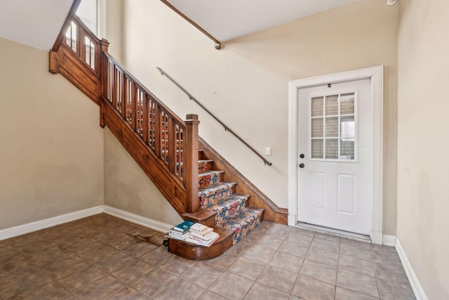 view of tiled foyer entrance