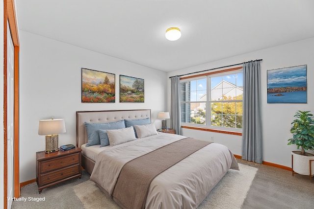 view of carpeted bedroom