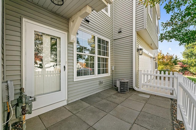 view of patio / terrace with central AC unit