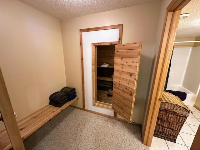 interior space with tile patterned flooring