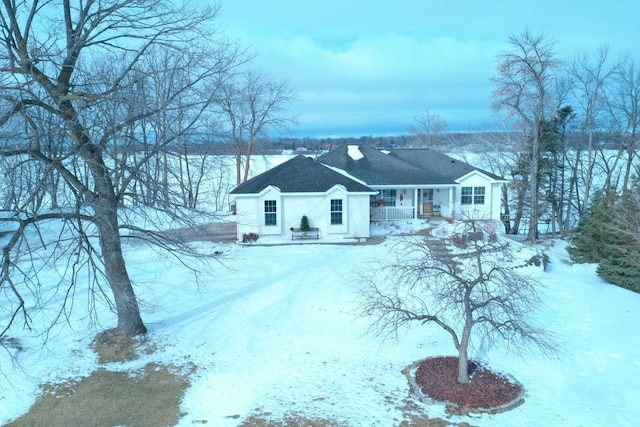 view of front of property with covered porch