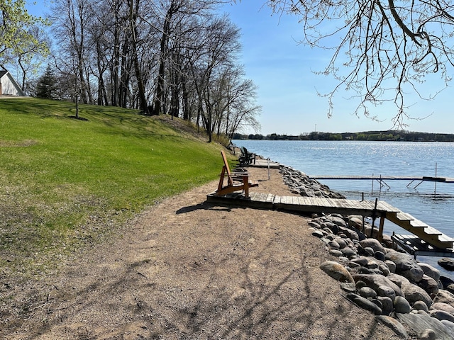 43561 Paul Lake Dr, Edna Twp, MN 56573 - water view with a boat dock
