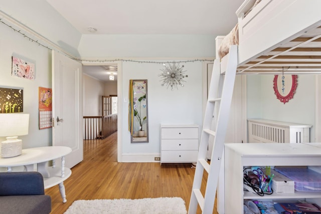 bedroom featuring light hardwood / wood-style flooring