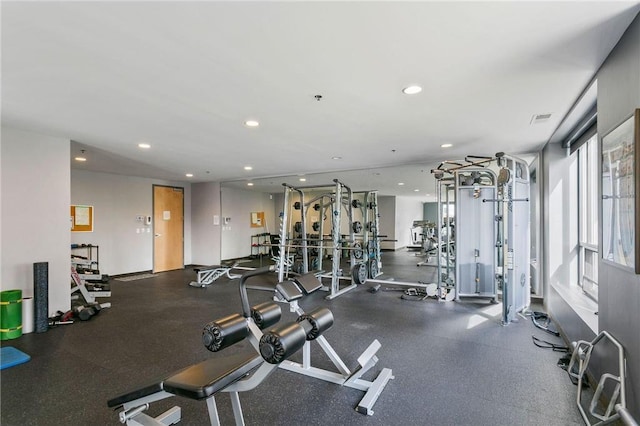 view of workout area