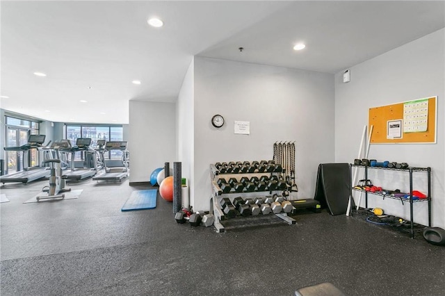 view of exercise room