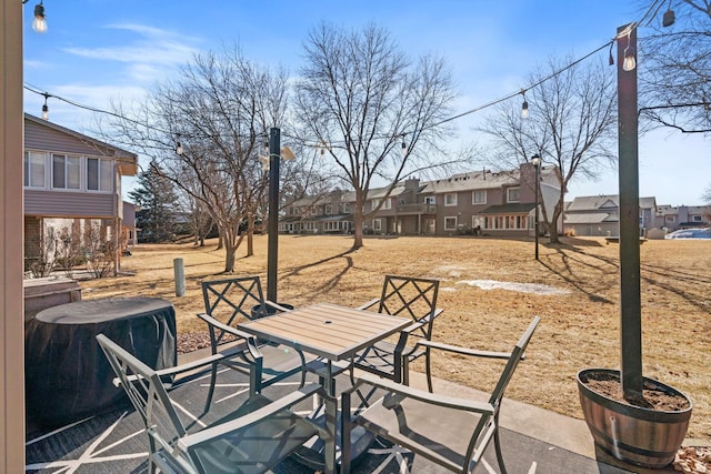 view of patio featuring a residential view