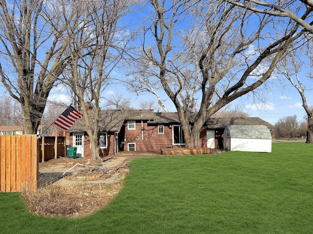 exterior space featuring a front lawn