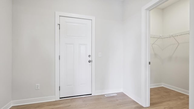 entrance foyer with light hardwood / wood-style floors