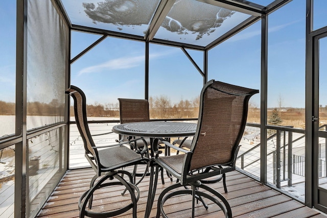 view of sunroom