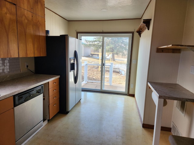 kitchen with stainless steel appliances