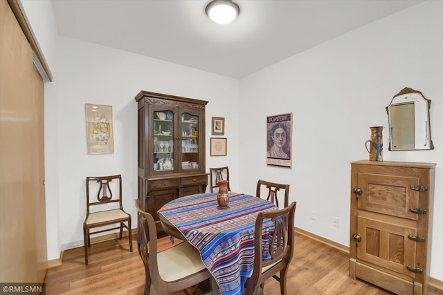 dining room featuring light wood-type flooring