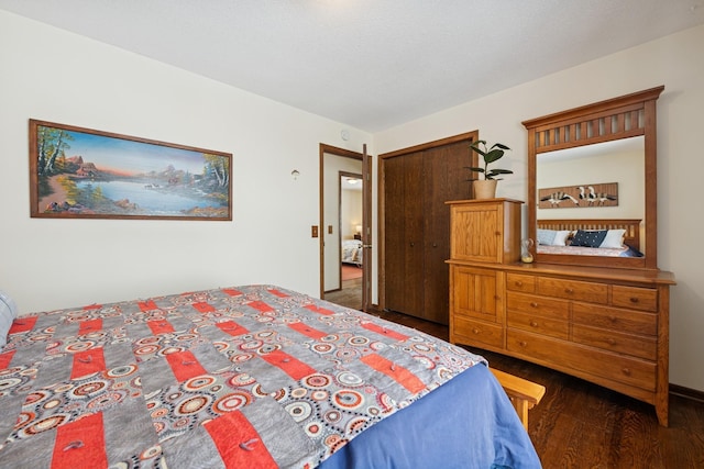 bedroom with wood finished floors