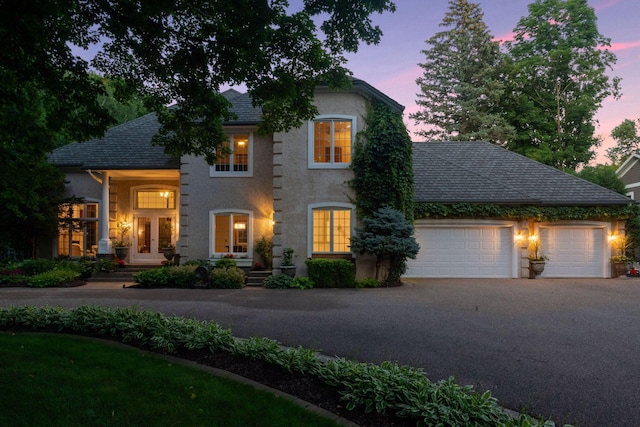 view of front of house featuring a garage