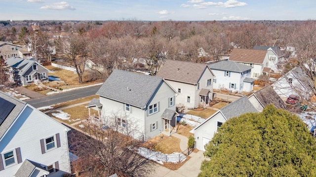 aerial view with a residential view