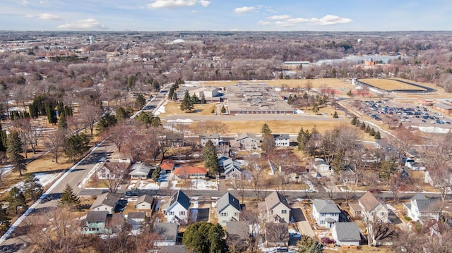 drone / aerial view with a residential view