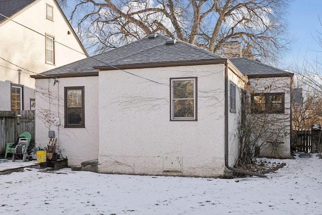 view of snowy exterior