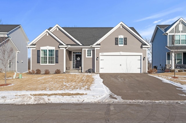 view of front facade with a garage