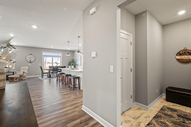 interior space with light wood-type flooring