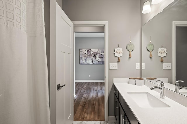 bathroom with vanity