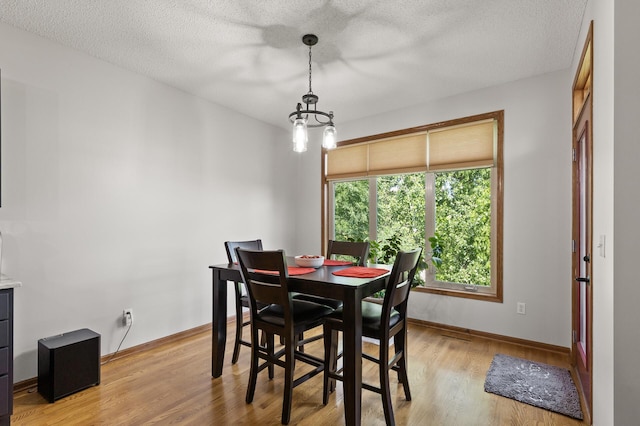 dining area with light wood-type flooring