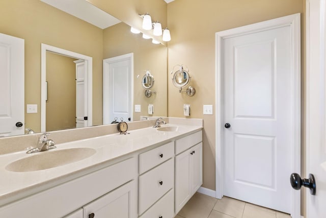 8160 Virginia Ln, Savage, MN 55378 - full bath featuring double vanity and tile patterned floors
