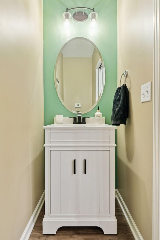 8160 Virginia Ln, Savage, MN 55378 - bathroom featuring vanity and wood finished floors