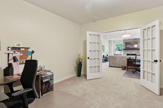 8160 Virginia Ln, Savage, MN 55378 - home office with french doors and carpet