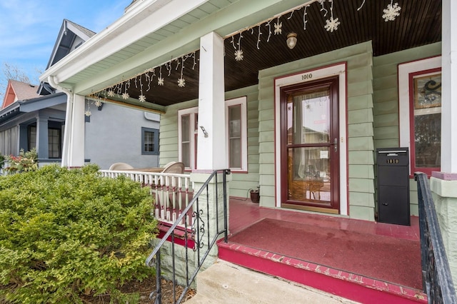 view of doorway to property