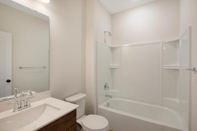 13104 Ghia Ct NE, Blaine, MN 55449 - full bathroom with vanity, toilet, and shower / bath combination
