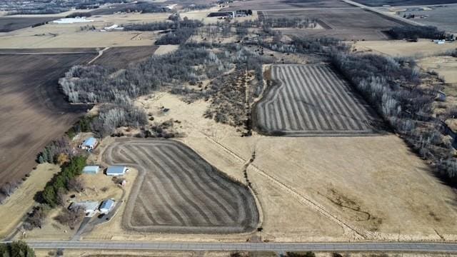 aerial view with a rural view