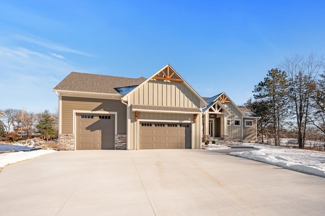 craftsman-style home with a garage