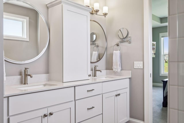 bathroom featuring vanity